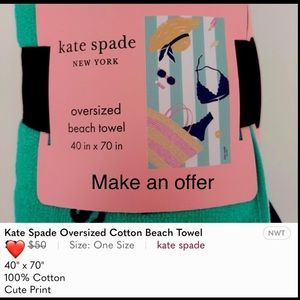 ♠️ NWT KATE SPADE BEACH TOWEL / Great price ♠️